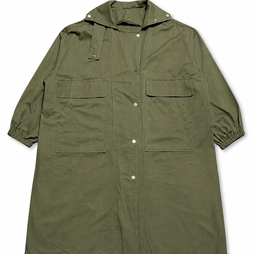 [BUNJANG] Japanese Vintage Amekaji Military Oversized Parka Coat / JPN 일본 빈티지 아메카지 밀리터리 올리브 오버핏 야상 모즈 코트