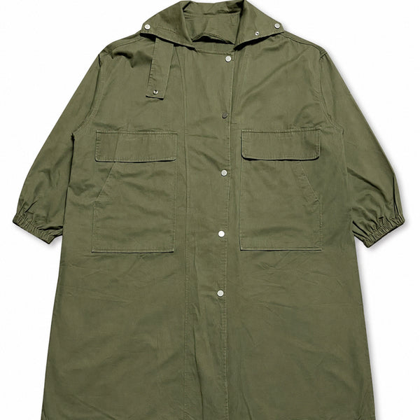 [BUNJANG] Japanese Vintage Amekaji Military Oversized Parka Coat / JPN 일본 빈티지 아메카지 밀리터리 올리브 오버핏 야상 모즈 코트