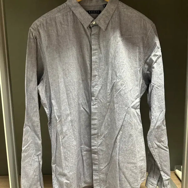 [BUNJANG] Theory Chambray Long Sleeve Shirt / 띠어리 셔츠 샴브레이 긴팔