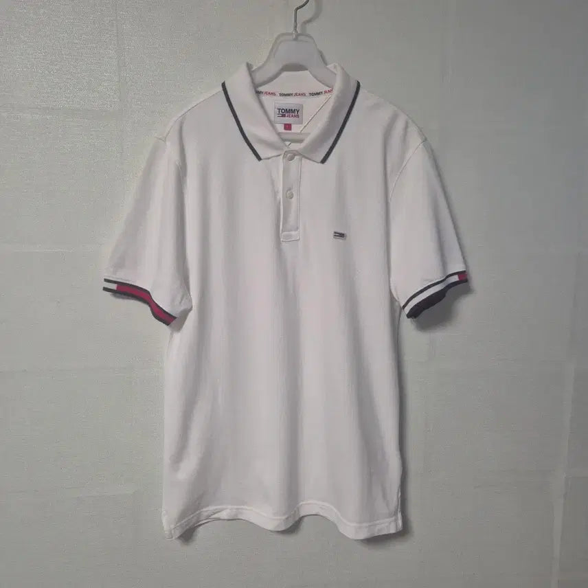 [BUNJANG] Tommy Hilfiger White Polo T-Shirt / 타미힐피거 화이트 카라 반팔티