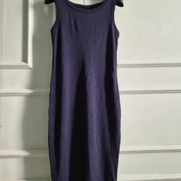 [BUNJANG] H&M Sleeveless Midi Dress Navy / 민소매  원피스 네이비/H.M