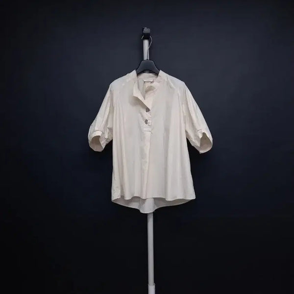 [BUNJANG] The Izzat Spring Summer Nylon Blouse Beige / 더 아이잗 춘하 사그락 블라우스 55-77