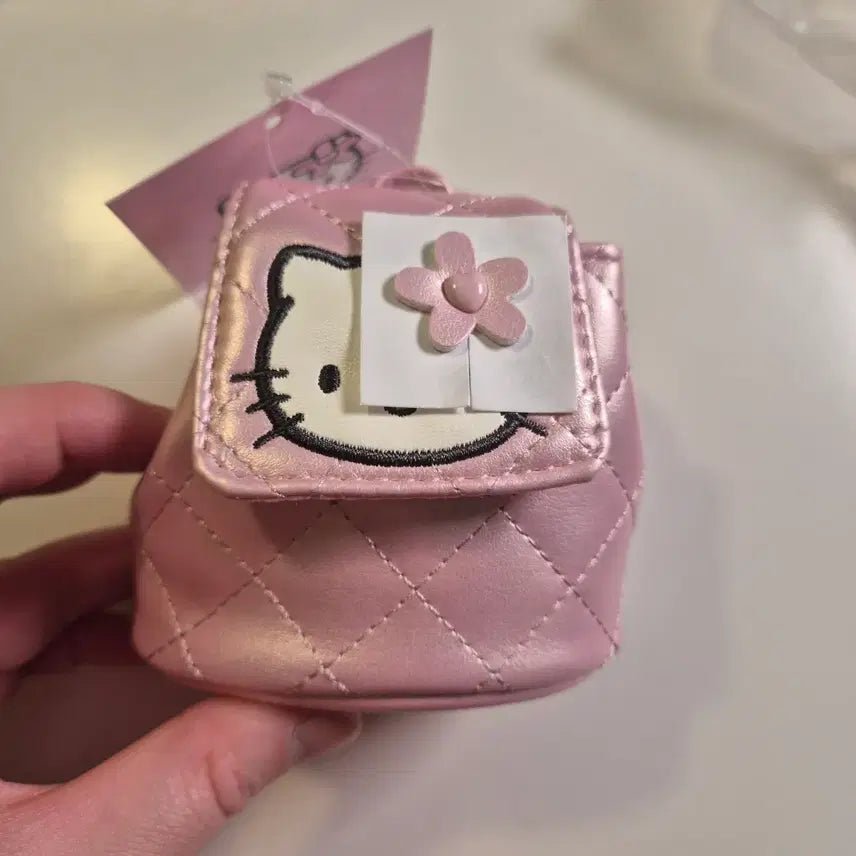 [BUNJANG] Hello Kitty Quilt Series Pink Mini Bag Keyring / 새상품)헬로키티 퀼트 시리즈 핑크 미니 가방 키링