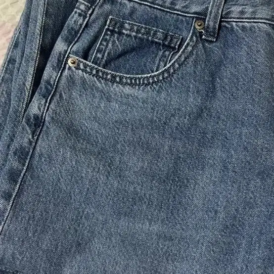 [BUNJANG] Uniqlo Women's Wide Leg Jeans Medium Blue Size 25 / 유니클로 여성 와이드 중청 바지 25 사이즈