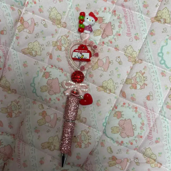 [BUNJANG] Hello Kitty Decoupage Glitter Pen / 헬로키티 데코 반짝이 볼펜