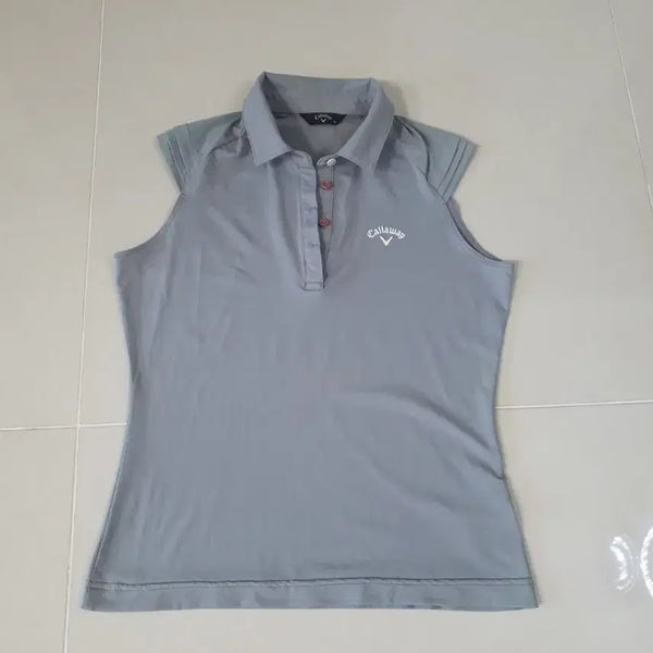 [BUNJANG] Callaway Women's Sleeveless Cooling Polo Golf Shirt Size 85 / 캘러웨이 여성 민소매 골프 냉감 폴로티