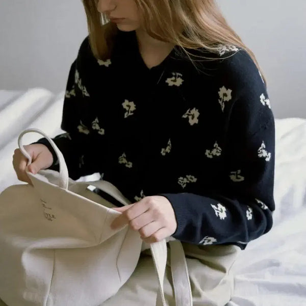 [BUNJANG] URAGO Flower Pattern Cardigan / 유라고 flower pattern 가디건(1회 착용)