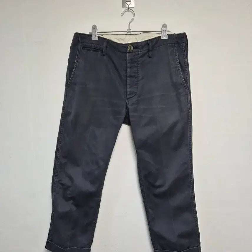 [BUNJANG] Visvim Navy Cropped Chino Pants P-156 / 비즈빔visvim 네이비 크롭 치노 팬츠 P-156