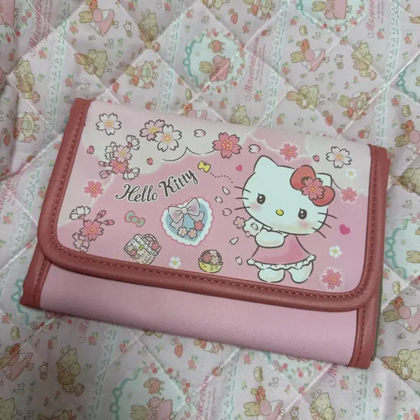 [BUNJANG] Sanrio Sakura Hello Kitty Versatile Pouch Wallet / 산리오 벚꽃 헬로키티 만능 지갑 파우치