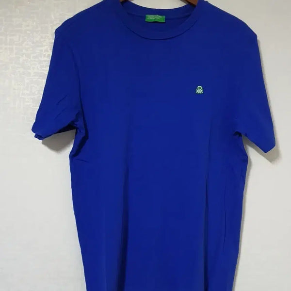 [BUNJANG] United Colors of Benetton Blue Short Sleeve T-Shirt - Size L / 베네통 블루 반팔 티셔츠 L