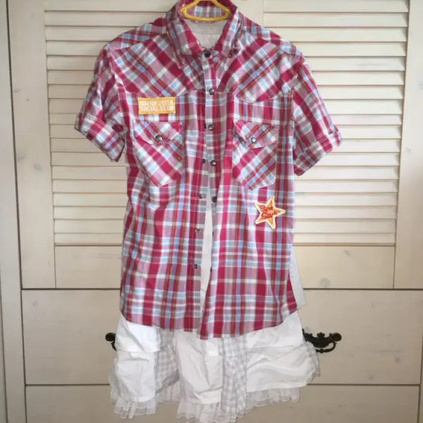 [BUNJANG] Japanese Vintage Frill Dress Skirt - Grunge Fairy Mori Girl Style / 일본빈티지 프릴 원피스 스커트 갸루 하구미 카모메산장 그런지페어리 모리걸