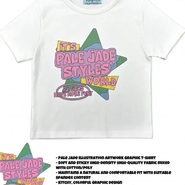[BUNJANG] Fadedintoyou World Graphic Short Sleeve T-Shirt / 페일제이드 월드 그래픽 반팔 티셔츠