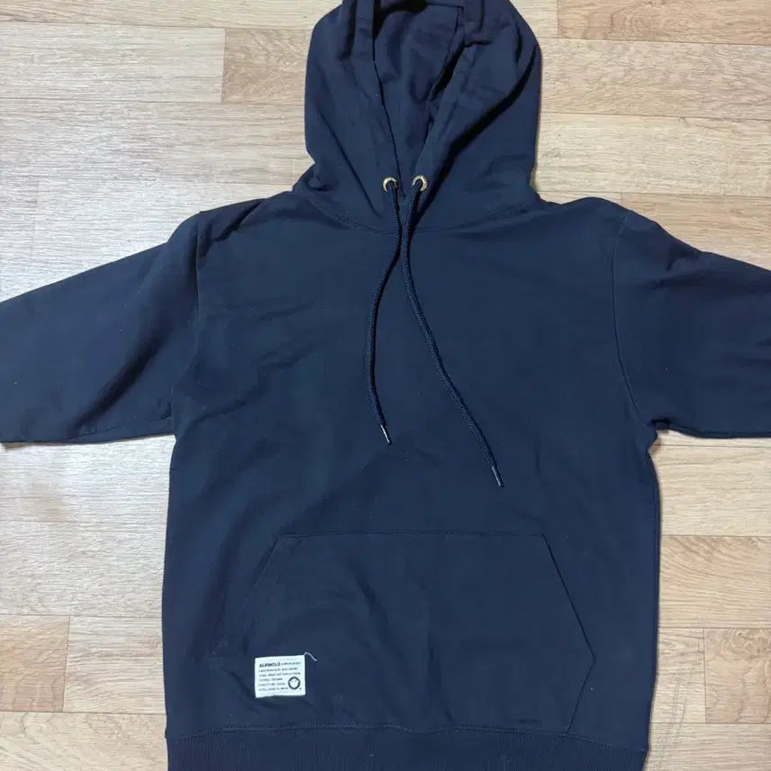 [BUNJANG] ALVINCLO Navy Short-Sleeve Hoodie M / ALVINCLO 네이비 반팔 후드티 M