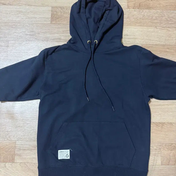 [BUNJANG] ALVINCLO Navy Short-Sleeve Hoodie M / ALVINCLO 네이비 반팔 후드티 M