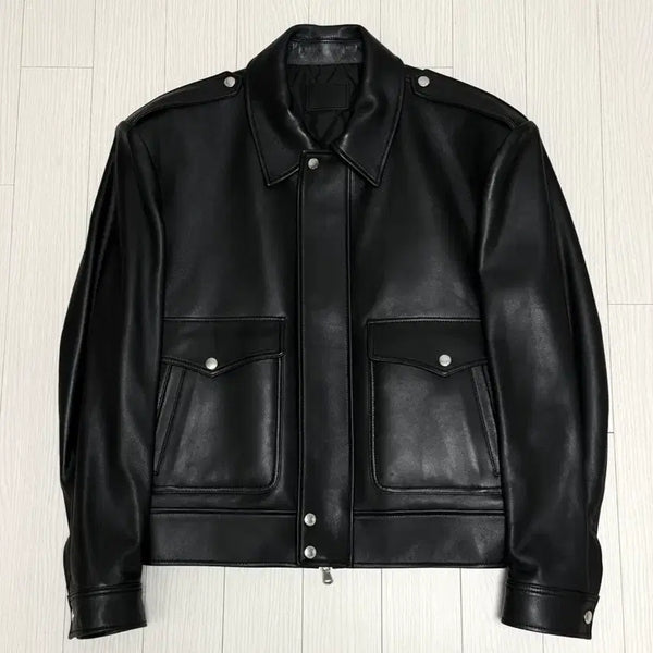[BUNJANG] Savage A-2 Leather Bomber Jacket / 세비지 a-2 레더 봄버 자켓