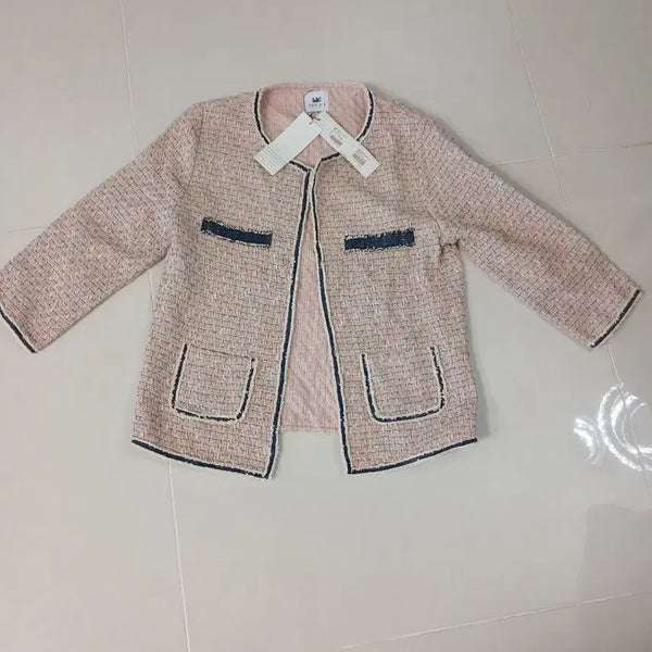 [BUNJANG] Stripes & Co. Pink Tweed Jacket / 스트라이프앤 엔 분홍색 트위드 자켓 새상품