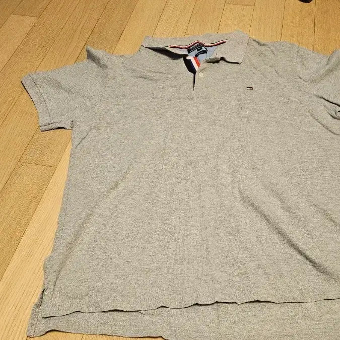 [BUNJANG] Tommy Hilfiger Grey Short Sleeve Polo T-Shirt / 타미힐피거 그레이 반팔 폴로티