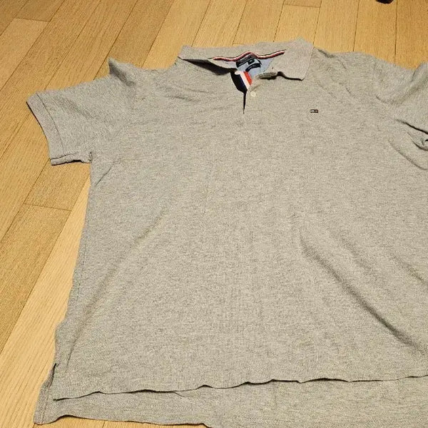 [BUNJANG] Tommy Hilfiger Grey Short Sleeve Polo T-Shirt / 타미힐피거 그레이 반팔 폴로티