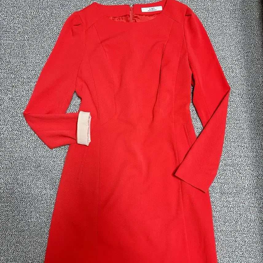 [BUNJANG] Dahong Red A-H Line Dress / List 리스트 다홍색 a-h라인 원피스