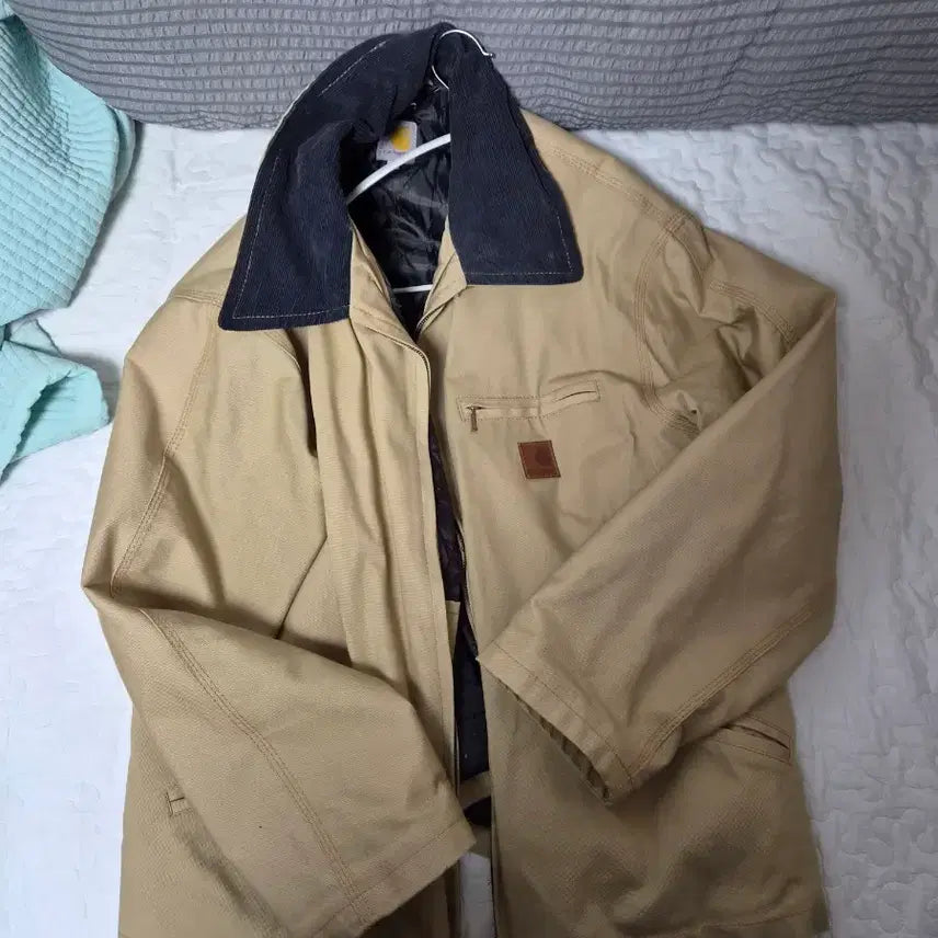 [BUNJANG] Carhartt Work Jacket Beige Corduroy Collar / 칼하트 워크자켓