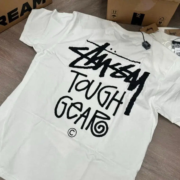 [BUNJANG] Stussy Tough Gear T-shirt White / 스투시 터프 기어 반팔 새상품 S, M, L, XL