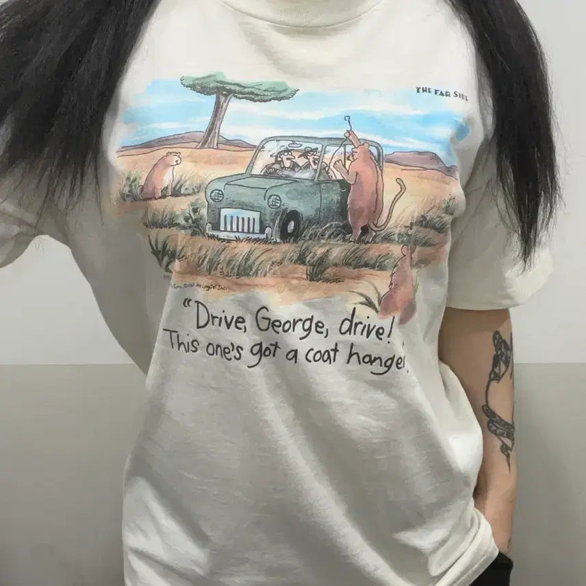 [BUNJANG] 1980s-1990s USA The Far Side Artwork Single Stitch T-Shirt XL / 80~90s USA The Far Side 아트워크 싱글 스티치 반팔