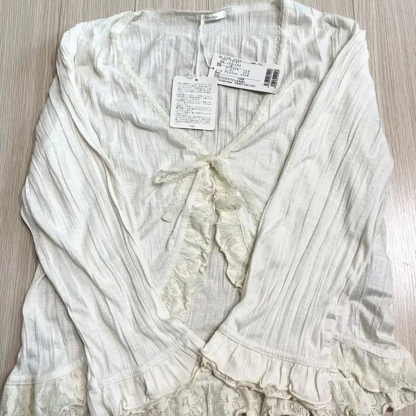 [BUNJANG] Shirring Lace Blouse Jacket / [새제품] 셔링레이스 블라우스 자켓 모리걸