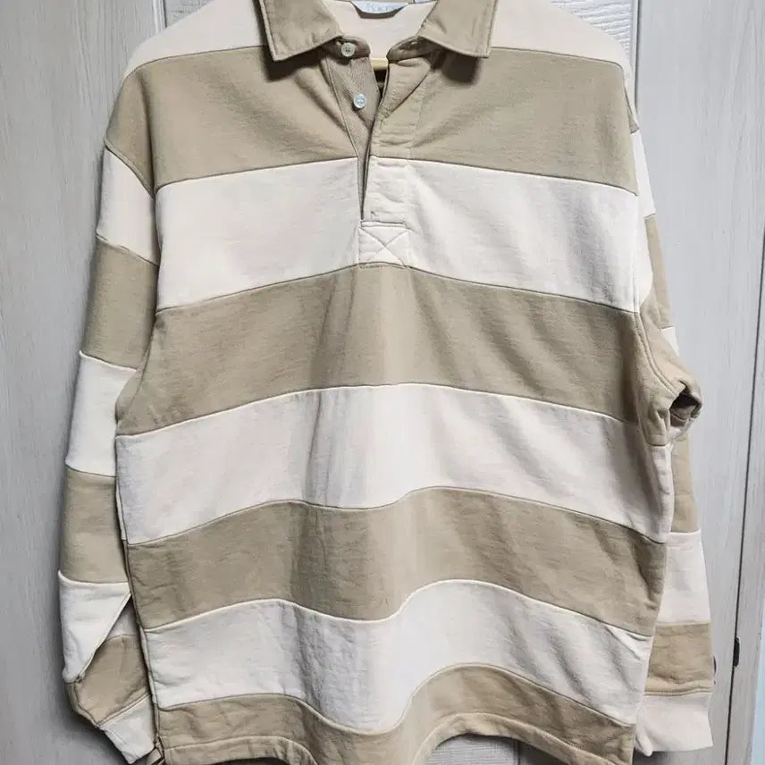 [BUNJANG] Noicf Striped Collar T-Shirt (105) / (택달린 새상품) noicf 스트라이프 카라티 (105)