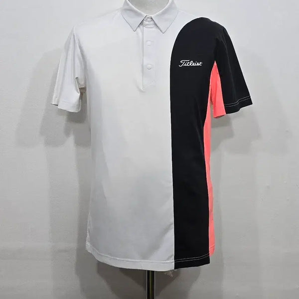 [BUNJANG] Titleist Men's Colorblock Short Sleeve Polo Shirt Size 95 / [95] 남성 타이틀리스트 컬러블록 반팔 카라티