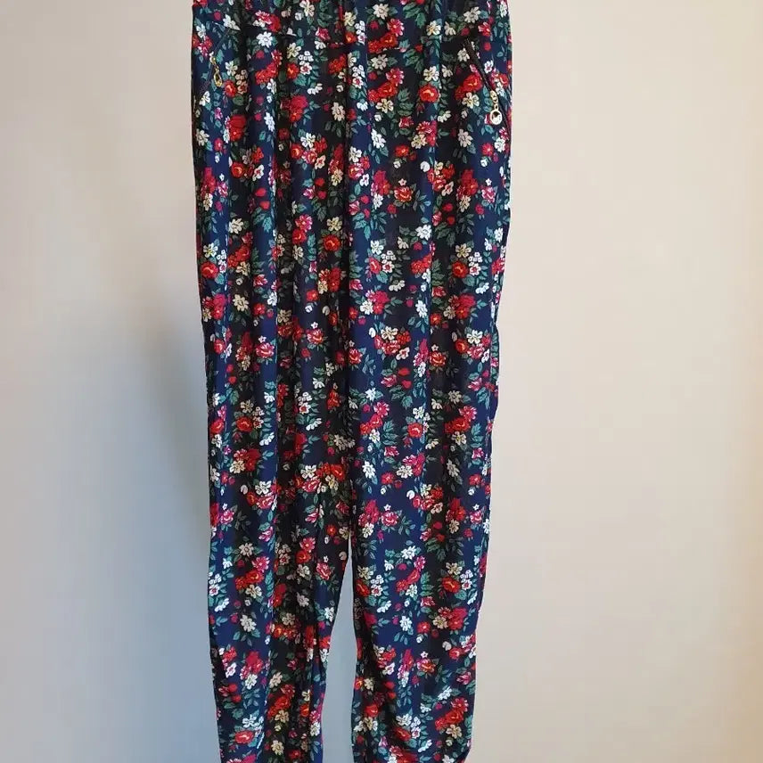 [BUNJANG] Women's Floral Pattern Elastic Waist Pants / (새상품)꽃무늬 여성 밴딩바지 free size