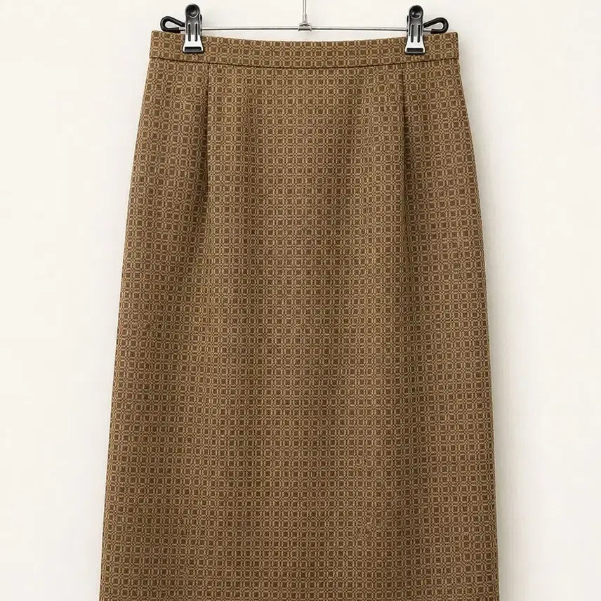 [BUNJANG] Michelle Junior Brown Midi Skirt Size 77 / 미셀주니어 브라운 미디 스커트 77사이즈