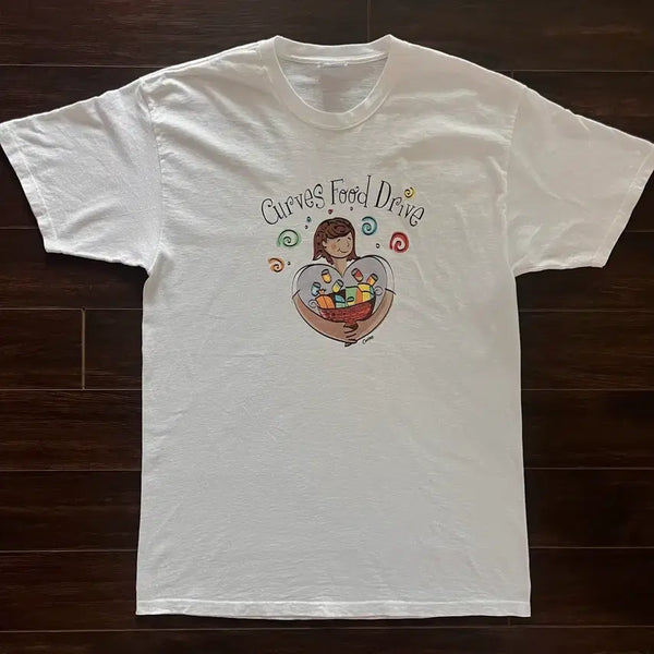 [BUNJANG] L Vintage American Food Drive Illustration T-Shirt / [L] 미국 빈티지 푸드 드라이브 일러스트 티셔츠