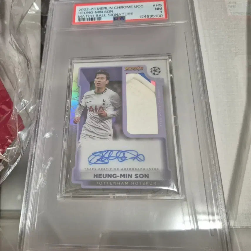 [BUNJANG] Son Heung-min 2022-23 Marine Chrome Match Ball Autographed Card PSA 7 / 손흥민 머린 크롬 매치볼 사인 카드 PSA 7