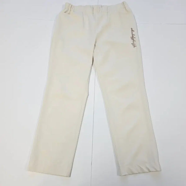 [BUNJANG] White Cotton Blend Pants Size 70 / 화이트 팬츠 70