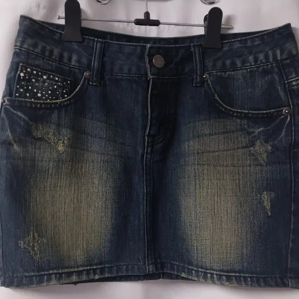 [BUNJANG] Y2K Vintage HUM Denim Mini Skirt / [실착X] Y2K 빈티지 흄 데님 미니 스커트 청치마