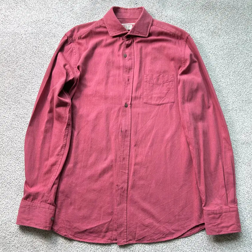 [BUNJANG] Massimo Dutti Cotton Regular Fit Shirt Washed Red M / 마시모두띠 코튼 레귤러핏 셔츠 워시드레드 M