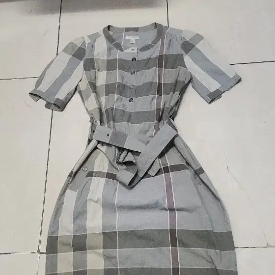 [BUNJANG] Burberry Brit Belted Short Sleeve Dress / 버버리 벨티드 원피스