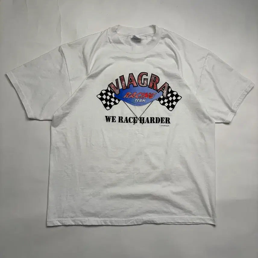 [BUNJANG] 90s Viagra Racing Team T-Shirt (White) / 90s Viagra Racing Tee (white)