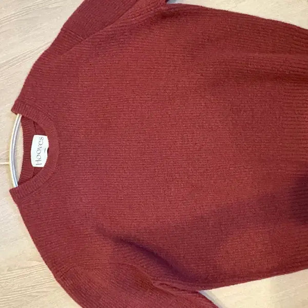 [BUNJANG] Hoobs Wool Blend Round Crop Knit / 후브스 울블랜드 라운드 크롭 니트