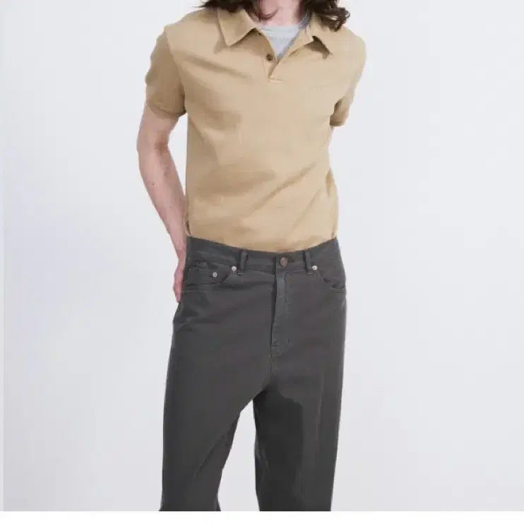 [BUNJANG] RECTO Pique PK T-Shirt Beige Khaki / [L] 렉토 피케 pk 티셔츠 베이지 카키