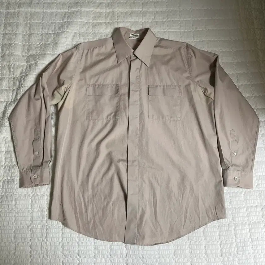 [BUNJANG] Hermès by Martin Margiela Pink Military Shirt / 에르메스 by 마틴 마르지엘라 핑크 밀리터리 셔츠