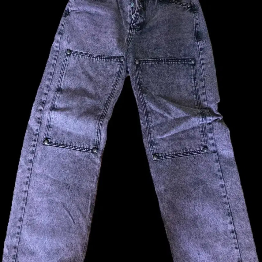 [BUNJANG] Thug Club Double Knee Pants Purple Size 2 / 떠그클럽 더블니팬츠 퍼플 2사이즈