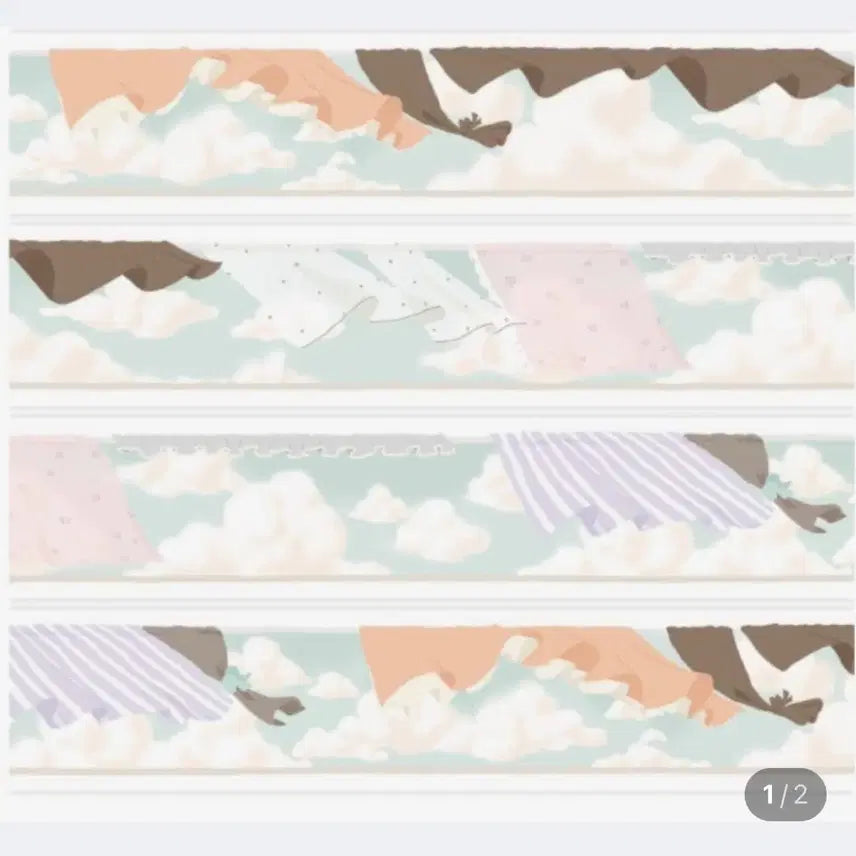 [BUNJANG] Sosoheehee Mint Sky Washi Tape / [원가띵] 소소히히 하늘민트마테