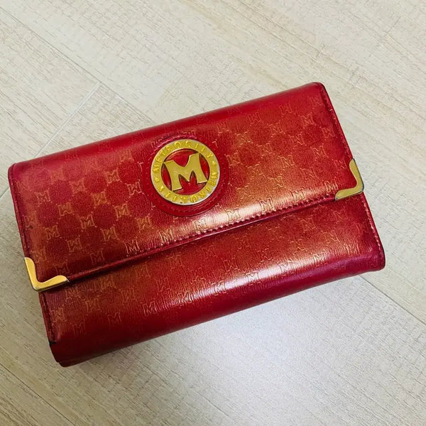 [BUNJANG] Metrocity Red Bi-fold Wallet / [실용성 최고] 빈티지 메트로시티 레드 중지갑