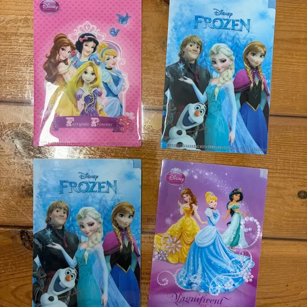 [BUNJANG] Notebook, Paint, Stationery Set with 4 Disney Minnie Files / 수첩,물감,문구 세트(새제품 일괄로 드림)+디즈니 미니 화일 4개