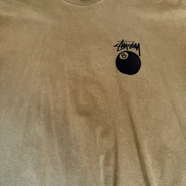 [BUNJANG] Stussy 8 Ball Pigment Dyed T-Shirt Olive XL / 스투시 8볼 피그먼트 다이드 티셔츠 올리브 XL