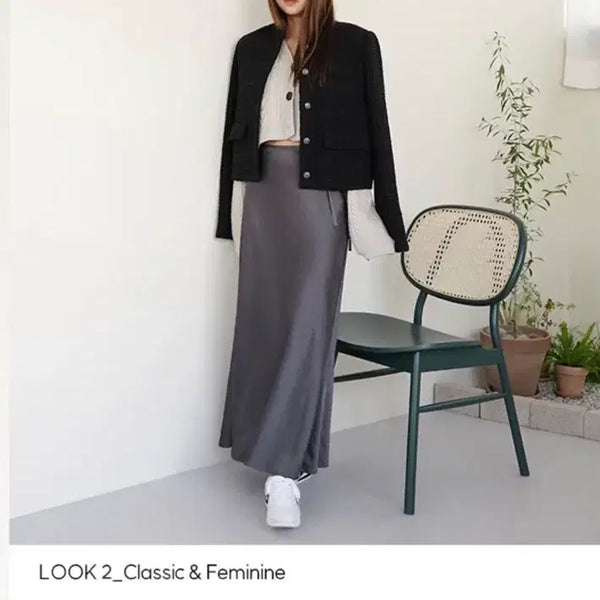 [BUNJANG] Bluement Strap Satin Midi Skirt (M) / 브플먼트 스트랩 새틴 스커트 M