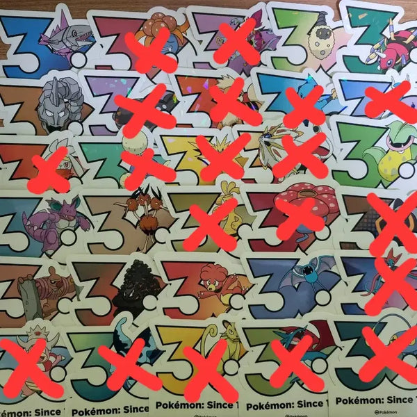 [BUNJANG] 30th Anniversary Logo Sticker Set / 포켓몬 30주년 로고 스티커