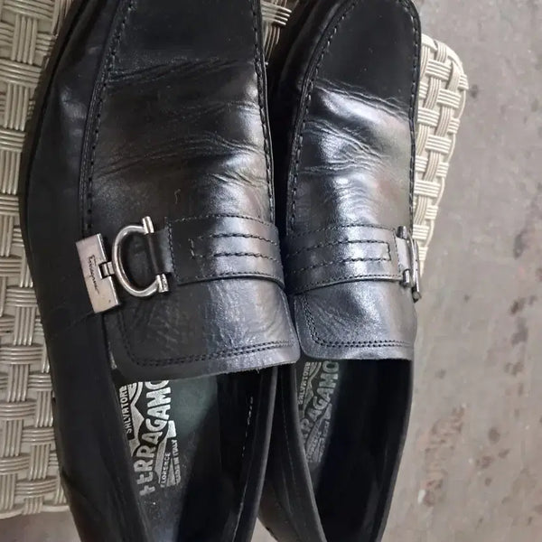 [BUNJANG] Salvatore Ferragamo Black Men's Loafers / 페라가모 블랙 남성 로퍼 41 260/