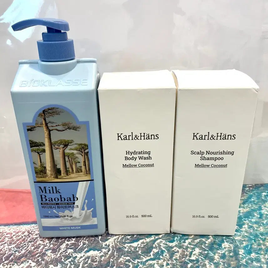 [BUNJANG] Baobab Shampoo & Body Wash Bundle Set / 샴푸1, 바디워시2 총 3개 일괄